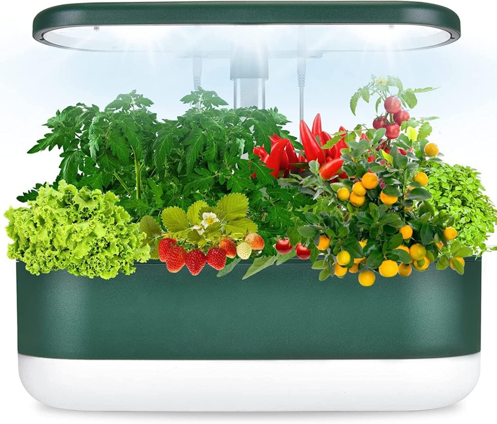 Hydroponics Growing System Garden, 10 Pods Indoor Herb Garden with Grow Light, Automatic Timer Pump, Plants Germination Kit Height Adjustable, 4.2L Water Tank Indoor Growing System for Patio Kitchen