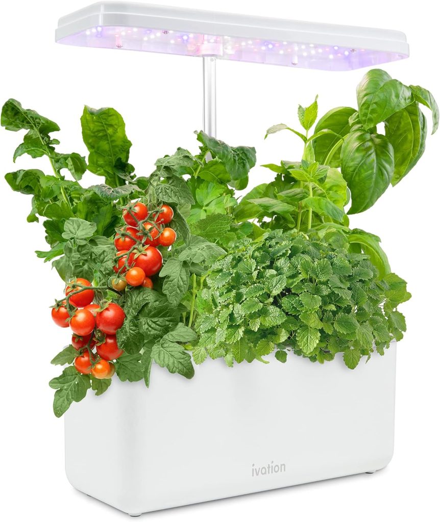 Ivation 7-Pod Indoor Hydroponics Growing System Kit Herb Garden planter w/ LED Grow Light