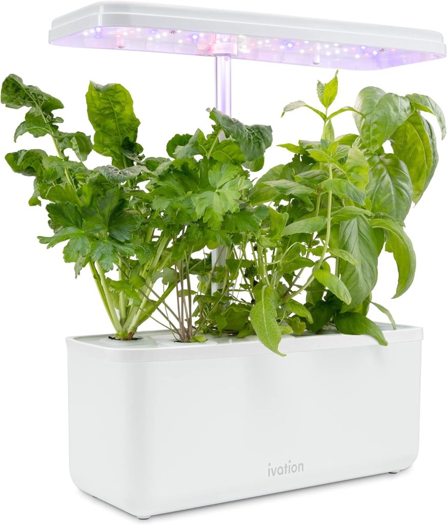 Ivation 7-Pod Indoor Hydroponics Growing System Kit Herb Garden planter w/ LED Grow Light