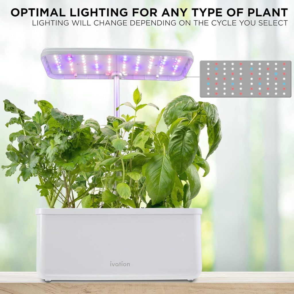 Ivation 7-Pod Indoor Hydroponics Growing System Kit Herb Garden planter w/ LED Grow Light