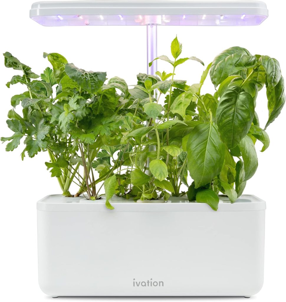 Ivation 7-Pod Indoor Hydroponics Growing System Kit Herb Garden planter w/ LED Grow Light