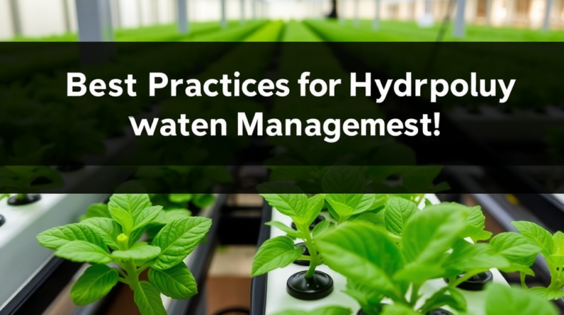 Best Practices for Hydroponic Water Management: Essential Techniques for Optimal Plant Growth
