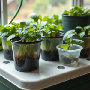 Hydroponic Gardening With Recycled Household Containers for Herbs, Lettuce, and Seedlings