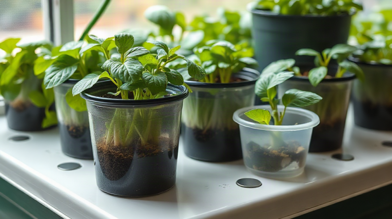 Hydroponic Gardening With Recycled Household Containers for Herbs, Lettuce, and Seedlings