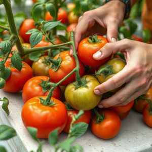 Harvesting Hydroponic Tomatoes at Color Break (Ripeness Checks and Picking Method)